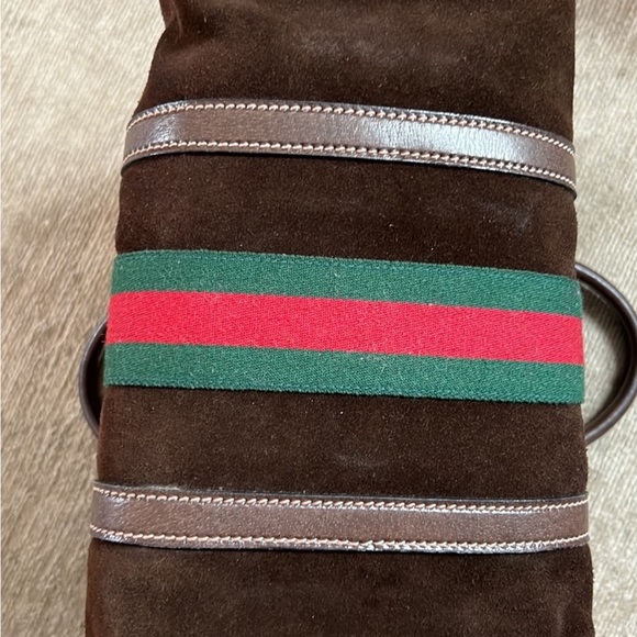 Gucci Brown Suede Boston bag - Picture 3 of 8